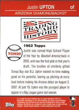2008 Topps - Trading Card History #TCH20 Justin Upton Back