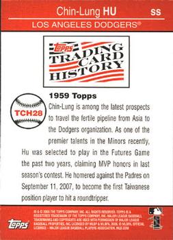 2008 Topps - Trading Card History #TCH28 Chin-Lung Hu Back