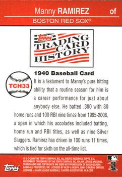2008 Topps - Trading Card History #TCH33 Manny Ramirez Back