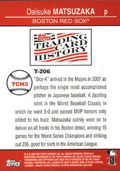 2008 Topps - Trading Card History #TCH3 Daisuke Matsuzaka Back