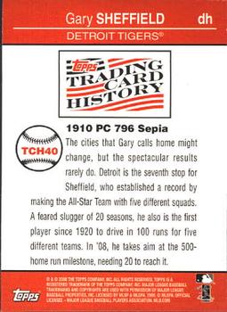 2008 Topps - Trading Card History #TCH40 Gary Sheffield Back
