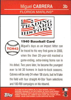 2008 Topps - Trading Card History #TCH43 Miguel Cabrera Back