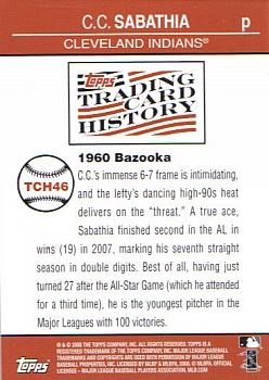 2008 Topps - Trading Card History #TCH46 CC Sabathia Back