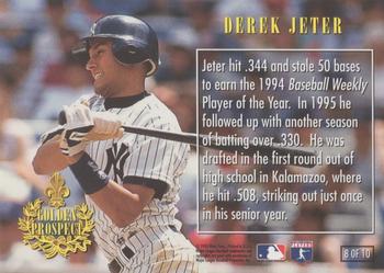 1996 Ultra - Golden Prospects (Series One) #8 Derek Jeter Back