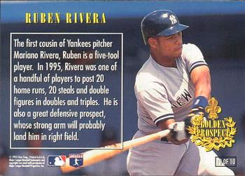 1996 Ultra - Golden Prospects (Series One) #10 Ruben Rivera Back