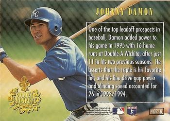 1996 Ultra - Golden Prospects (Series One) #4 Johnny Damon Back