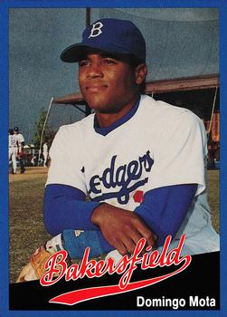 1991 Cal League Bakersfield Dodgers #10 Domingo Mota Front