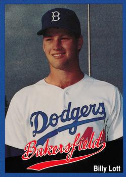 1991 Cal League Bakersfield Dodgers #15 Billy Lott Front