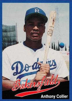 1991 Cal League Bakersfield Dodgers #20 Anthony Collier Front
