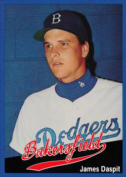 1991 Cal League Bakersfield Dodgers #21 James Daspit Front