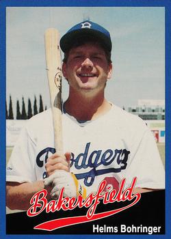 1991 Cal League Bakersfield Dodgers #24 Helms Bohringer Front