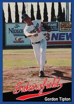 1991 Cal League Bakersfield Dodgers #4 Gordon Tipton Front