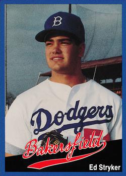 1991 Cal League Bakersfield Dodgers #5 Ed Stryker Front