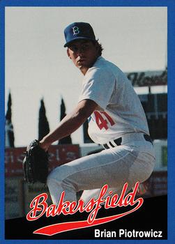 1991 Cal League Bakersfield Dodgers #8 Brian Piotrowicz Front