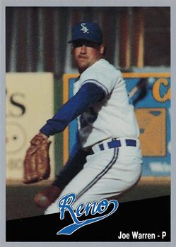 1991 Cal League Reno Silver Sox #10 Joe Warren Front
