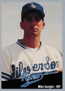1991 Cal League Reno Silver Sox #21 Mike Songini Front