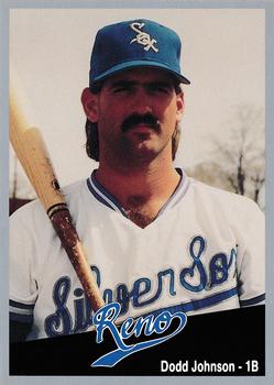 1991 Cal League Reno Silver Sox #22 Dodd Johnson Front