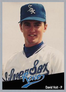 1991 Cal League Reno Silver Sox #26 David Voit Front