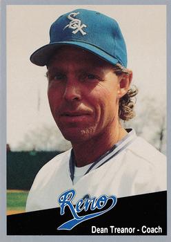 1991 Cal League Reno Silver Sox #28 Dean Treanor Front