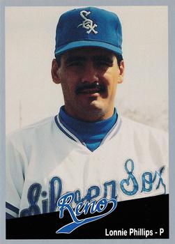1991 Cal League Reno Silver Sox #3 Lonnie Phillips Front