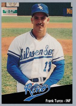 1991 Cal League Reno Silver Sox #4 Frank Turco Front