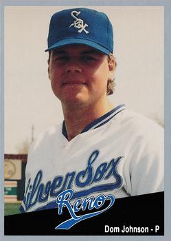 1991 Cal League Reno Silver Sox #6 Dom Johnson Front