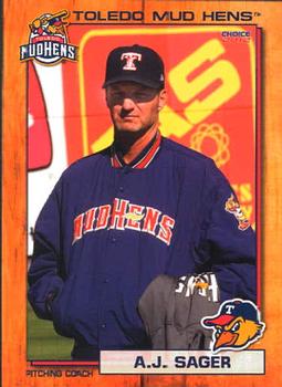2012 Choice Toledo Mud Hens #29 A.J. Sager Front