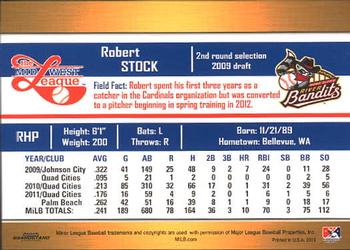 2012 Grandstand Midwest League Top Prospects #NNO Robert Stock Back