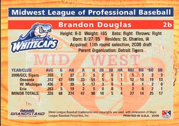 2009 Grandstand Midwest League Top Prospects #NNO Brandon Douglas Back