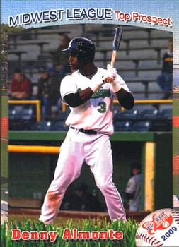 2009 Grandstand Midwest League Top Prospects #NNO Denny Almonte Front