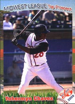 2009 Grandstand Midwest League Top Prospects #NNO Yohermyn Chavez Front