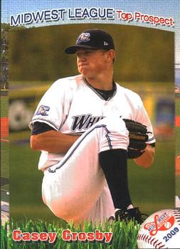 2009 Grandstand Midwest League Top Prospects #NNO Casey Crosby Front