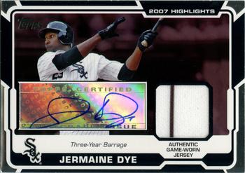 2008 Topps - 2007 Highlights Autographed Relics #HAR-JD Jermaine Dye Front