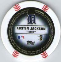 2013 Topps MLB Chipz #NNO Austin Jackson Back