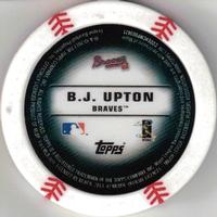 2013 Topps MLB Chipz #NNO B.J. Upton Back