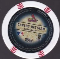 2013 Topps MLB Chipz #NNO Carlos Beltran Back