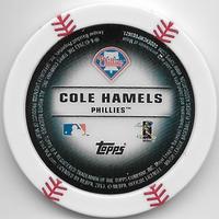 2013 Topps MLB Chipz #NNO Cole Hamels Back