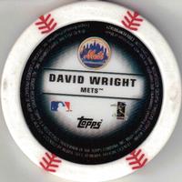 2013 Topps MLB Chipz #NNO David Wright Back