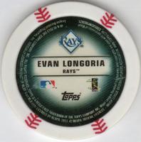 2013 Topps MLB Chipz #NNO Evan Longoria Back