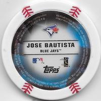 2013 Topps MLB Chipz #NNO Jose Bautista Back