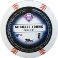 2013 Topps MLB Chipz #NNO Michael Young Back