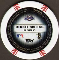 2013 Topps MLB Chipz #NNO Rickie Weeks Back