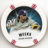 2013 Topps MLB Chipz #NNO Rickie Weeks Front