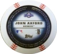 2013 Topps MLB Chipz #NNO John Axford Back