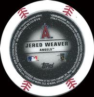 2013 Topps MLB Chipz #NNO Jered Weaver Back