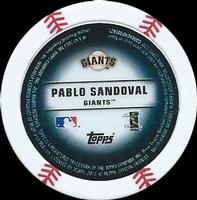 2013 Topps MLB Chipz #NNO Pablo Sandoval Back