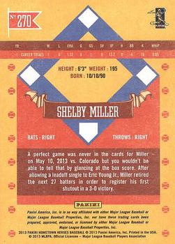 2013 Panini Hometown Heroes #270 Shelby Miller Back