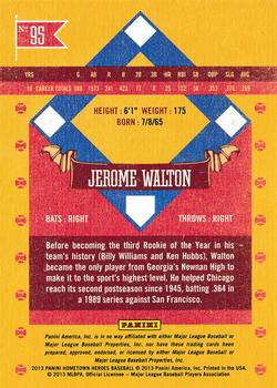 2013 Panini Hometown Heroes #95 Jerome Walton Back