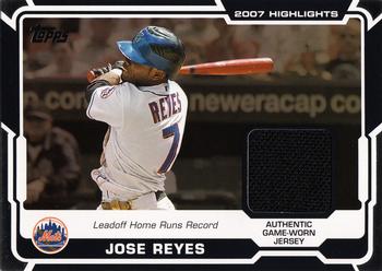 2008 Topps - 2007 Highlights Relics #HR-JR2 Jose Reyes Front
