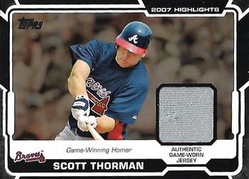 2008 Topps - 2007 Highlights Relics #HR-ST Scott Thorman Front